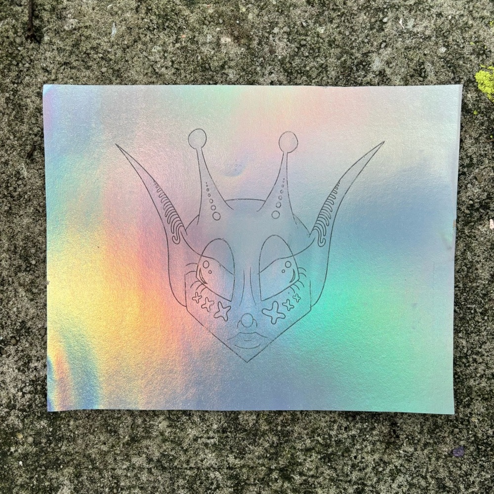 Holographic Alien Art Print
